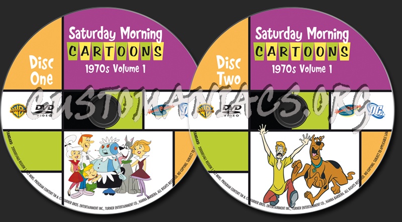 Saturday Morning Cartoons 1970's Volume 1 dvd label