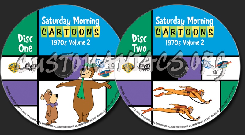 Saturday Morning Cartoons 1970's Volume 2 dvd label