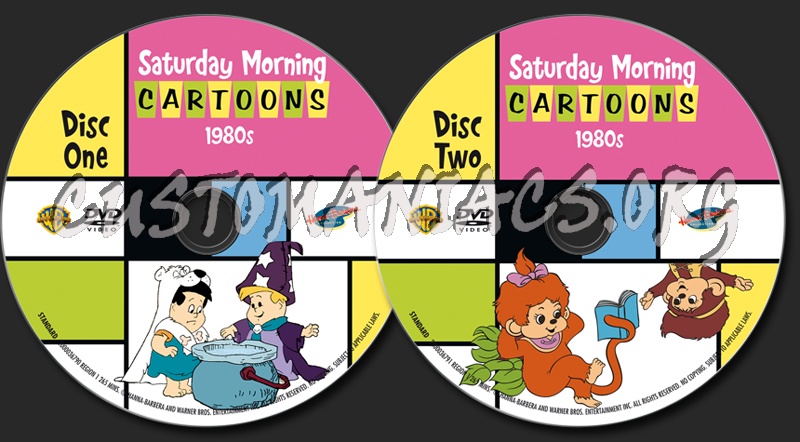 Saturday Morning Cartoons 1980's dvd label