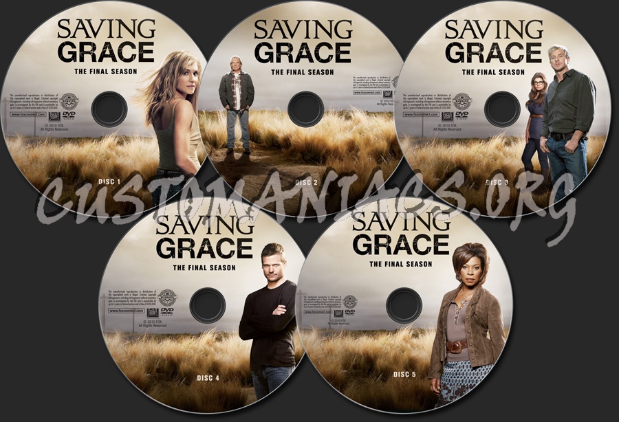Saving Grace Season 3 dvd label
