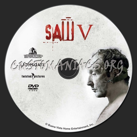 Saw V dvd label