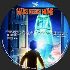 Mars Needs Moms dvd label