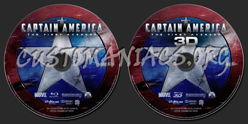 Captain America: The First Avenger blu-ray label