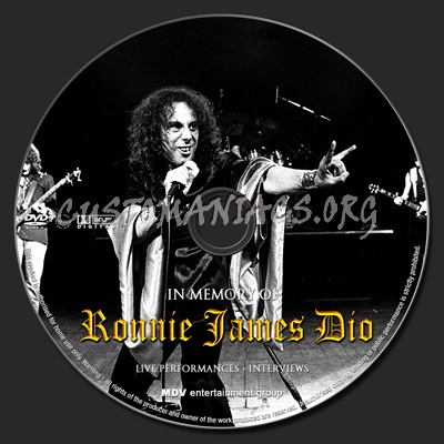 Ronnie James Dio In Memory Of dvd label