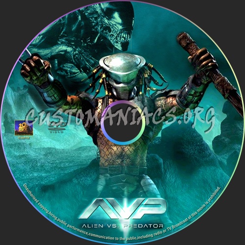 AVP Alien vs Predator dvd label