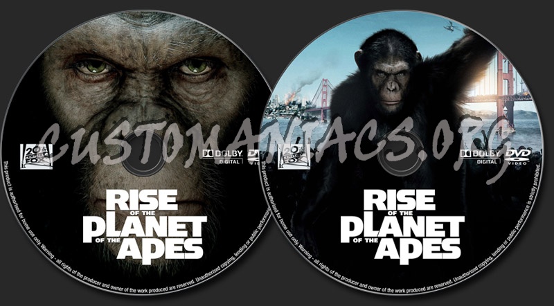 Rise Of The Planet Of The Apes dvd label