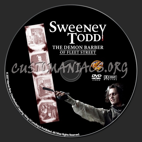 Sweeney Todd: The Demon Barber of Fleet Street dvd label