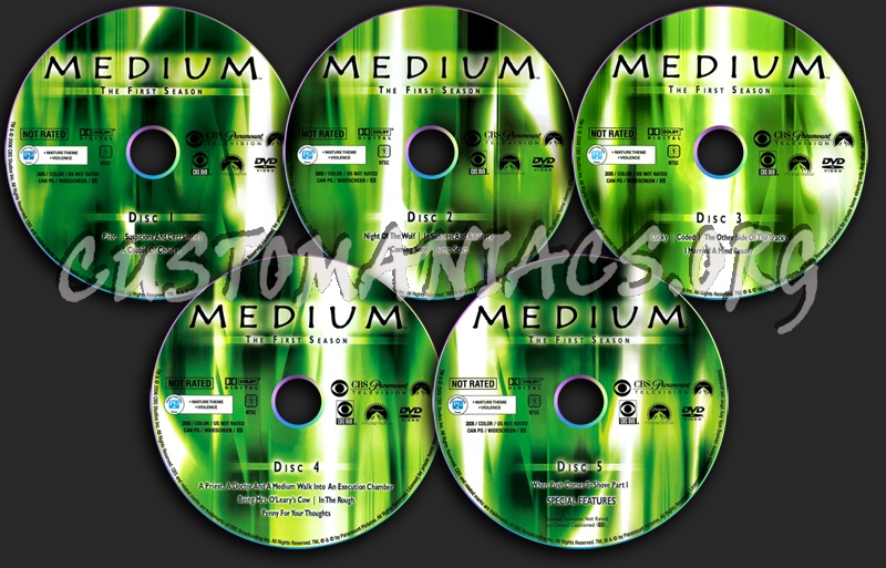 Medium Season 1 dvd label