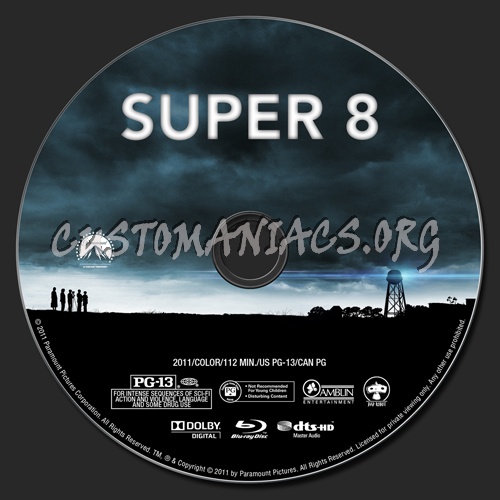 Super 8 blu-ray label