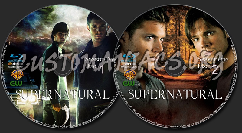 Supernatural Season 1 blu-ray label