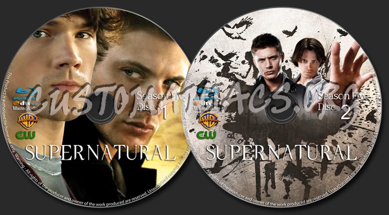 Supernatural Season 5 blu-ray label