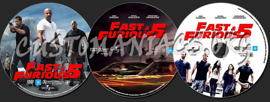 Fast & Furious 5 dvd label