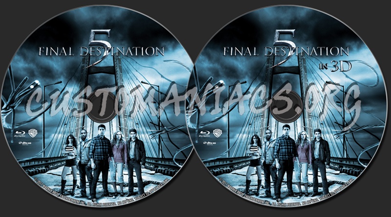 Final Destination 5 (2D & 3D) blu-ray label