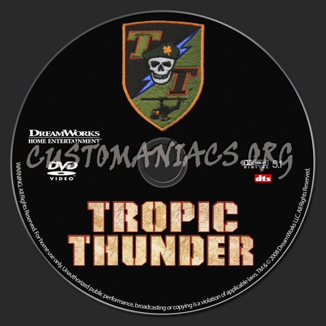 Tropic Thunder dvd label