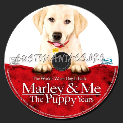 Marley and Me The Puppy Years blu-ray label