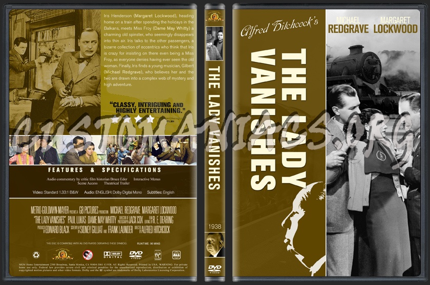 Vertigo - The Lady Vanishes - Torn Curtain dvd cover