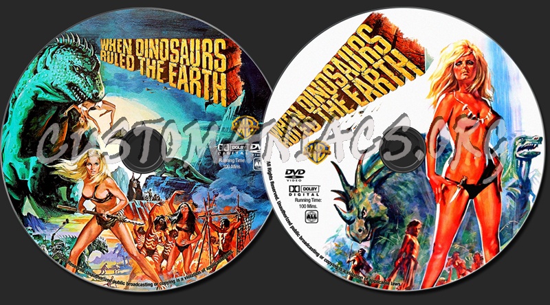 When Dinosaurs Ruled The Earth dvd label