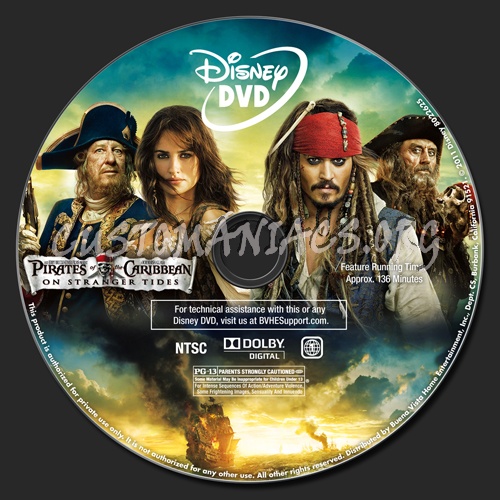 Pirates of the Caribbean: On Stranger Tides dvd label