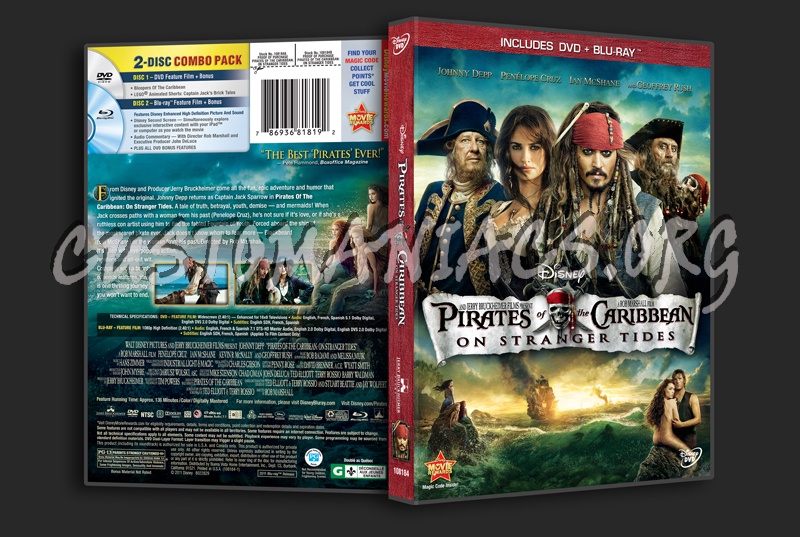 Pirates of the Caribbean: On Stranger Tides dvd cover