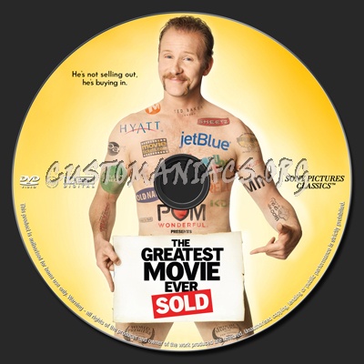 The Greatest Movie Ever Sold dvd label