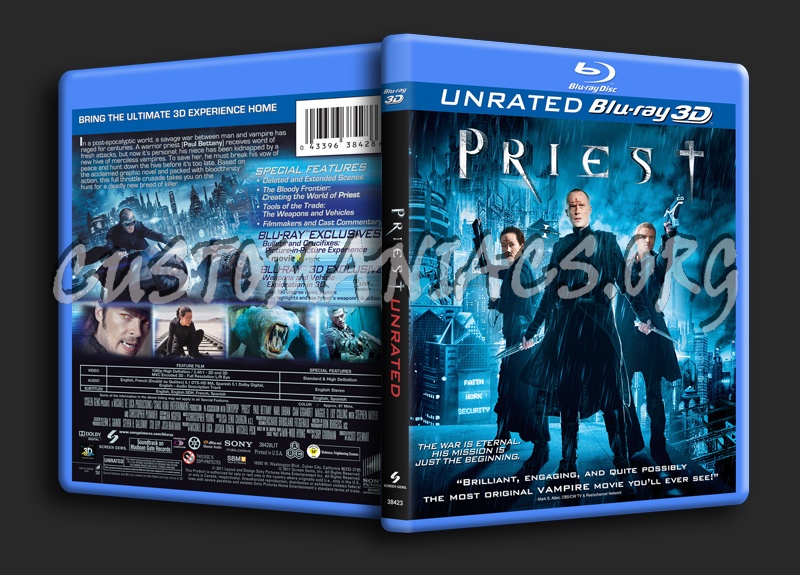 Priest 3D blu-ray cover