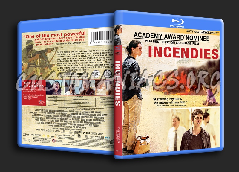 Incendies blu-ray cover