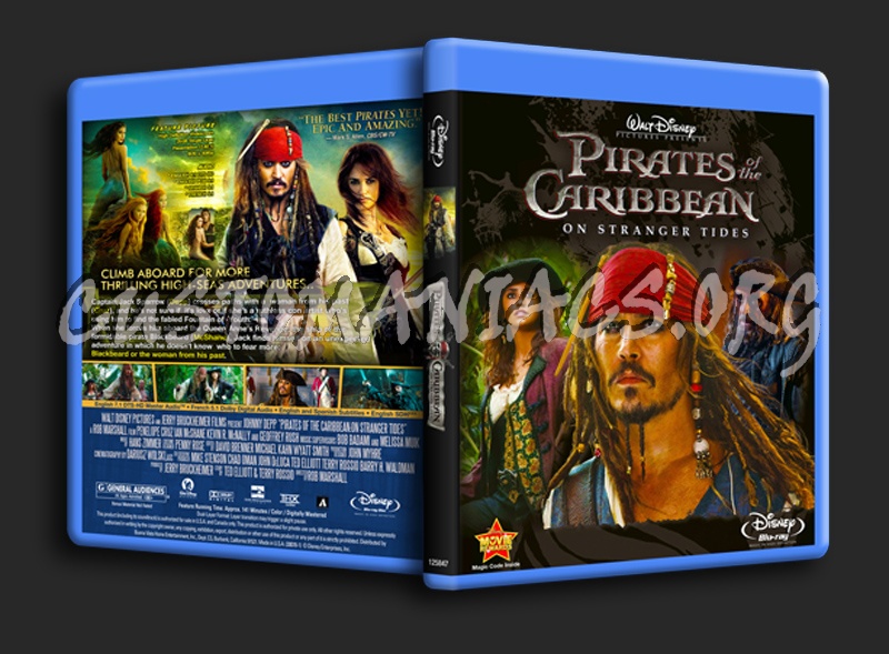 Pirates of the Caribbean On Stranger Tides blu-ray cover