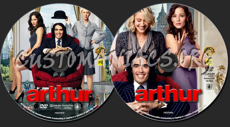Arthur (2011) dvd label