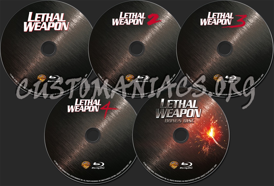 Lethal Weapon Collection blu-ray label