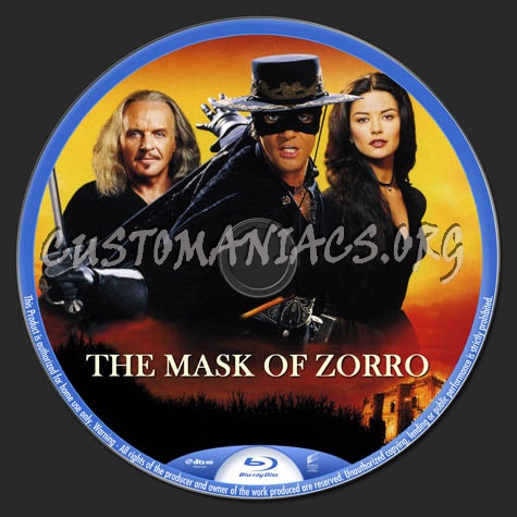 The Mask of Zorro blu-ray label