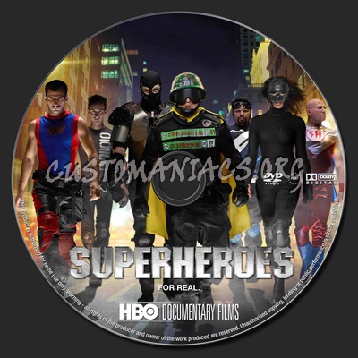 Superheroes dvd label