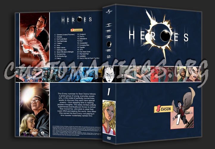 Heroes Season 1 dvd cover