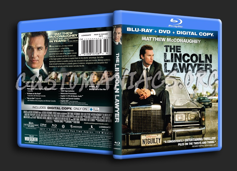 The Lincoln Lawyer blu-ray cover