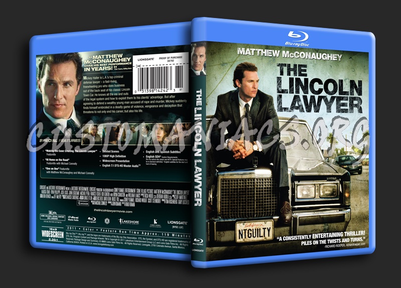 The Lincoln Lawyer blu-ray cover