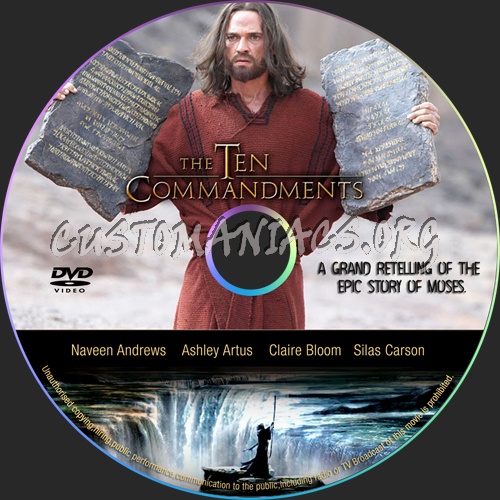 The Ten Commandments dvd label