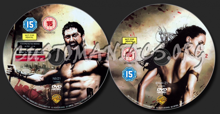 300 dvd label