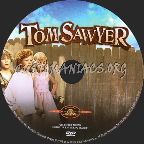 Tom Sawyer dvd label