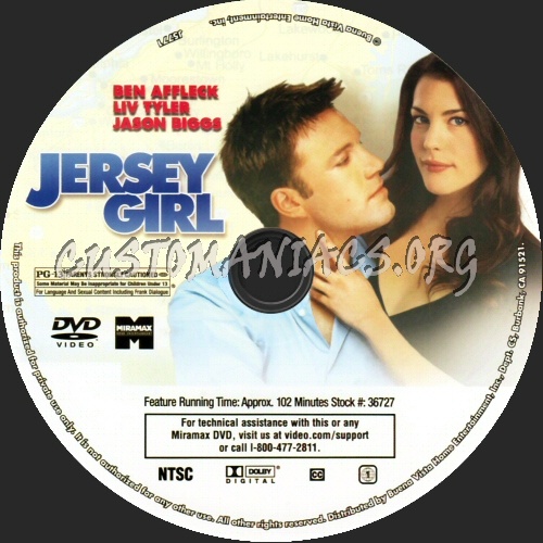 Jersey Girl dvd label