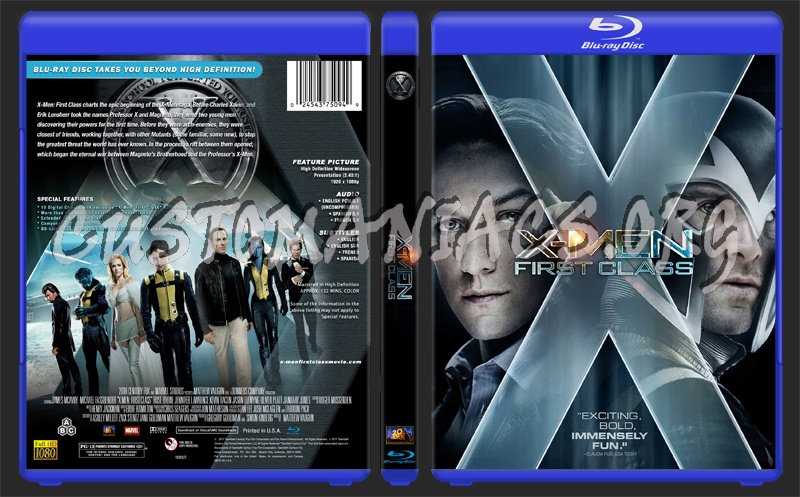 X Men: First Class blu-ray cover