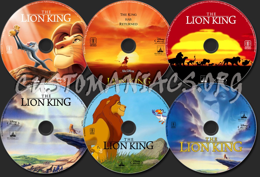 The Lion King blu-ray label