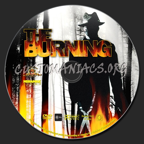 The Burning dvd label