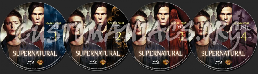 Supernatural Season 4 blu-ray label