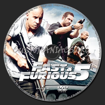 Fast & Furious 5 dvd label