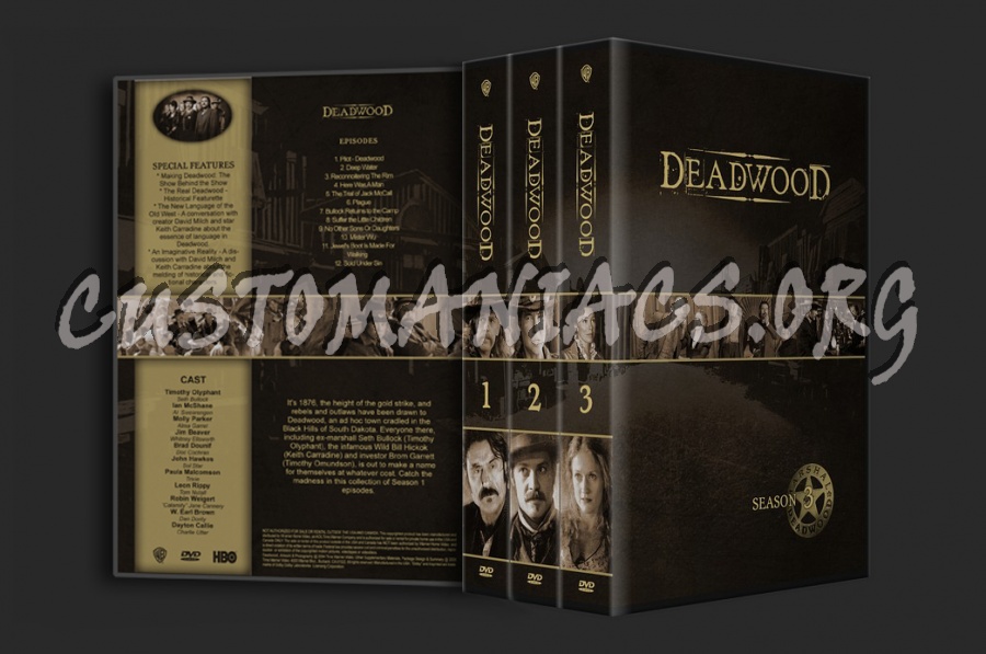 Deadwood Season 1-3 dvd cover