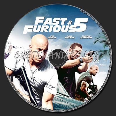 Fast & Furious 5 (Fast Five) blu-ray label