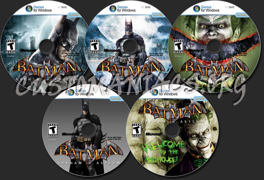 Batman Arkham Asylum blu-ray label