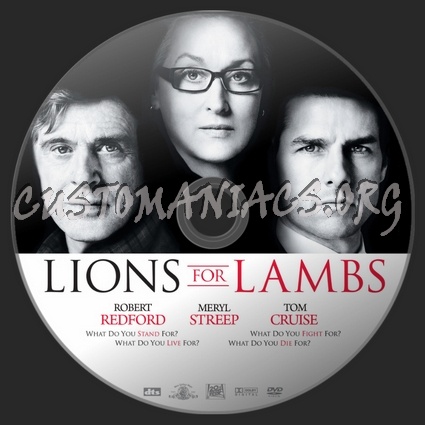 Lions For Lambs dvd label