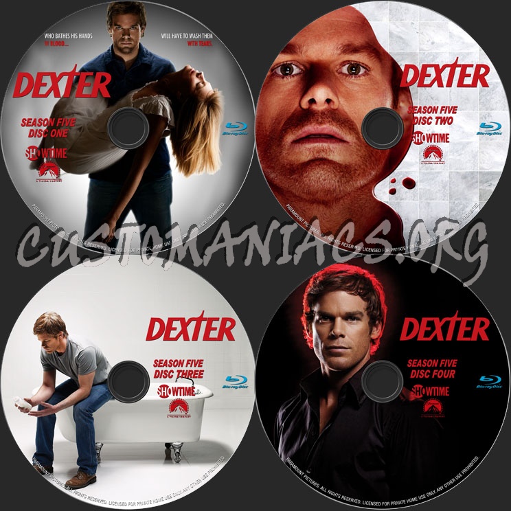 Dexter Season 5 blu-ray label