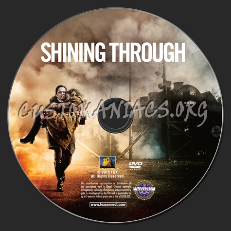 Shining Through dvd label