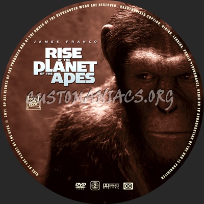 Rise of the Planet of the Apes dvd label